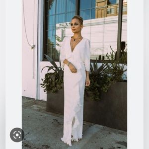 Cream House of Harlow x Revolve maxi dress